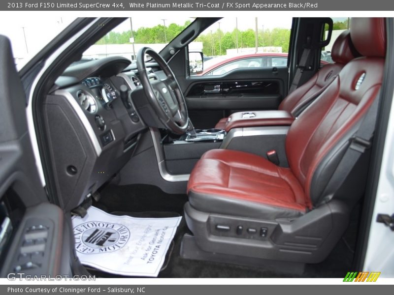 White Platinum Metallic Tri-Coat / FX Sport Appearance Black/Red 2013 Ford F150 Limited SuperCrew 4x4