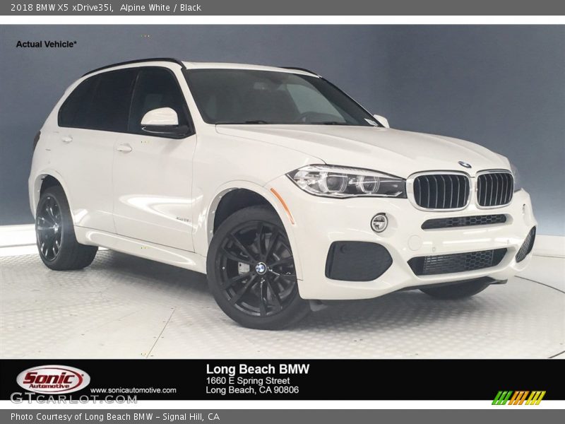 Alpine White / Black 2018 BMW X5 xDrive35i