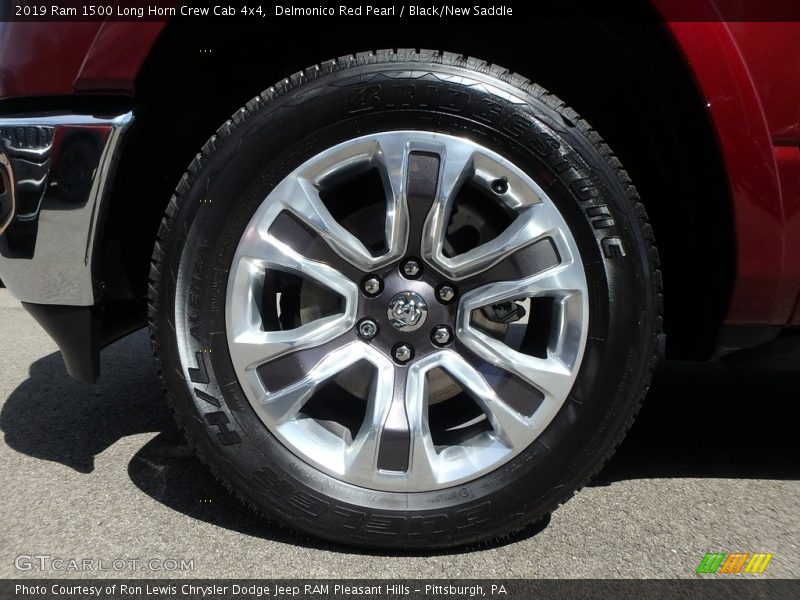Delmonico Red Pearl / Black/New Saddle 2019 Ram 1500 Long Horn Crew Cab 4x4