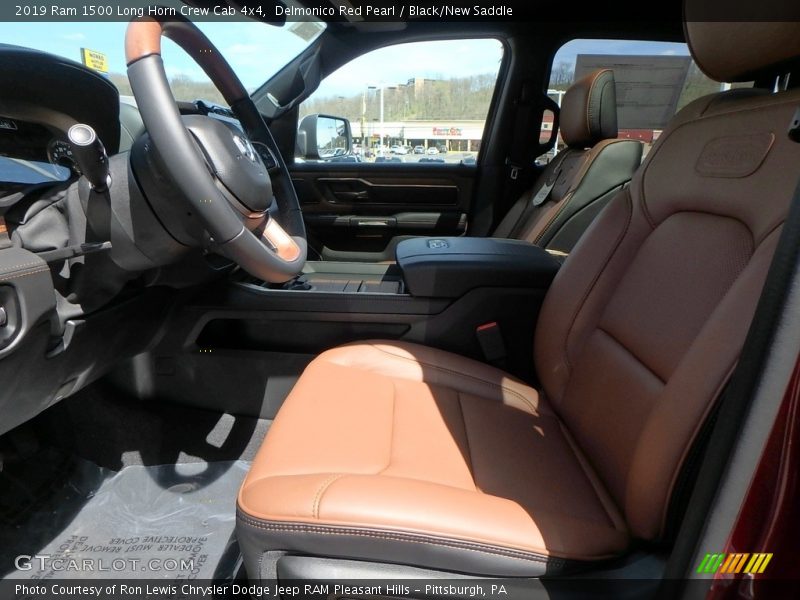 Delmonico Red Pearl / Black/New Saddle 2019 Ram 1500 Long Horn Crew Cab 4x4