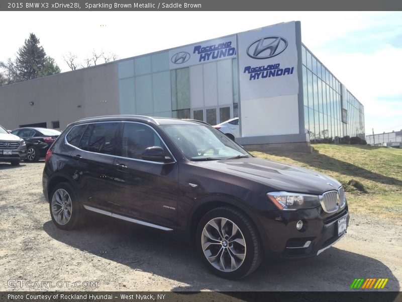 Sparkling Brown Metallic / Saddle Brown 2015 BMW X3 xDrive28i