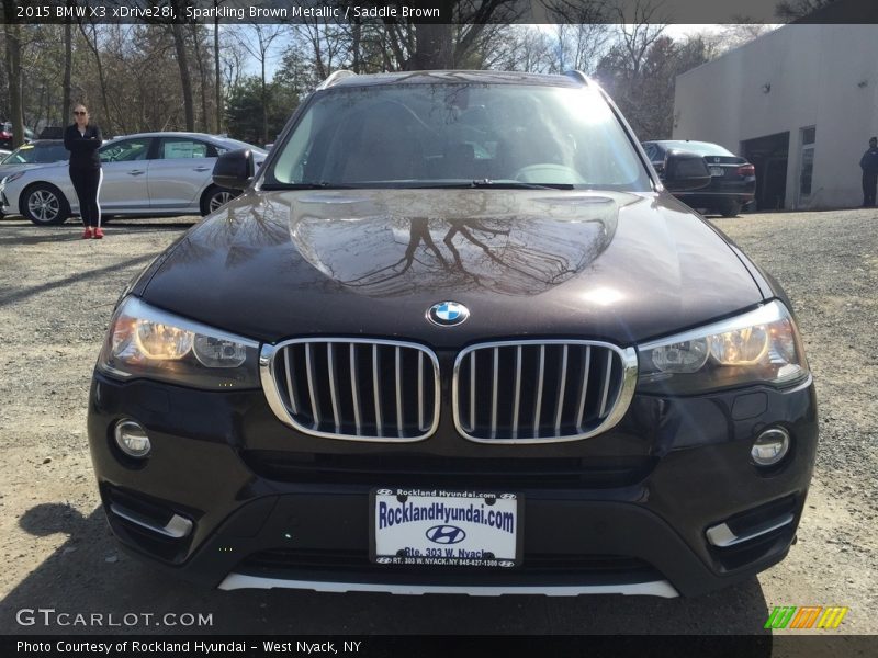 Sparkling Brown Metallic / Saddle Brown 2015 BMW X3 xDrive28i