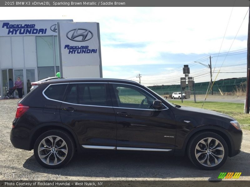 Sparkling Brown Metallic / Saddle Brown 2015 BMW X3 xDrive28i