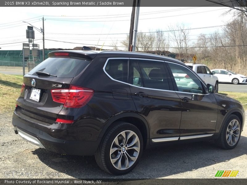 Sparkling Brown Metallic / Saddle Brown 2015 BMW X3 xDrive28i