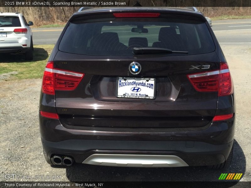 Sparkling Brown Metallic / Saddle Brown 2015 BMW X3 xDrive28i