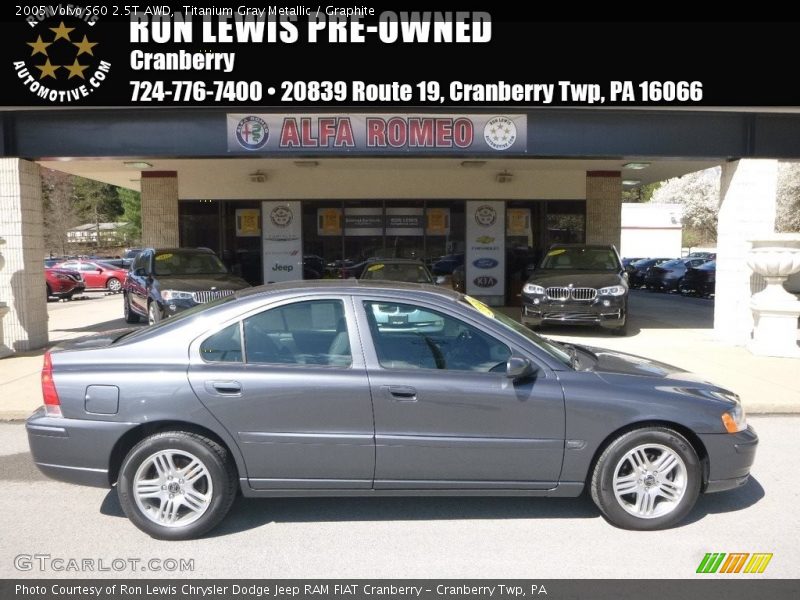 Titanium Gray Metallic / Graphite 2005 Volvo S60 2.5T AWD