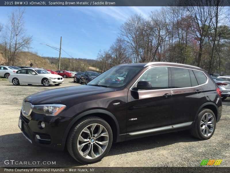 Sparkling Brown Metallic / Saddle Brown 2015 BMW X3 xDrive28i