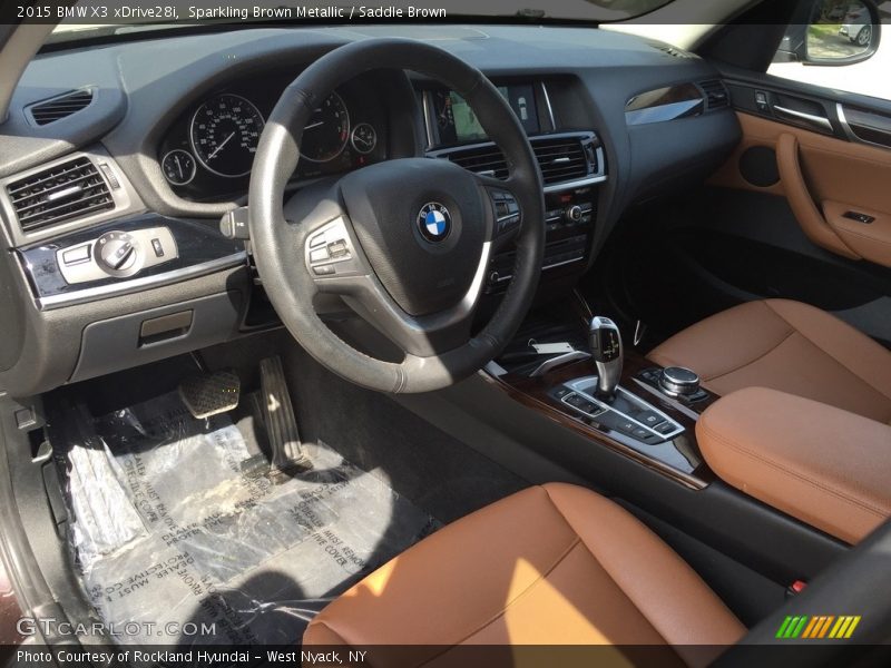 Sparkling Brown Metallic / Saddle Brown 2015 BMW X3 xDrive28i