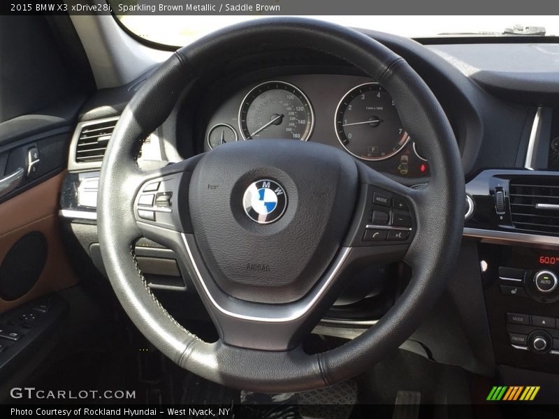 Sparkling Brown Metallic / Saddle Brown 2015 BMW X3 xDrive28i
