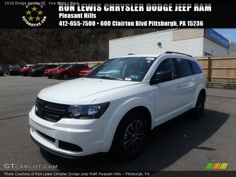 Vice White / Black 2018 Dodge Journey SE