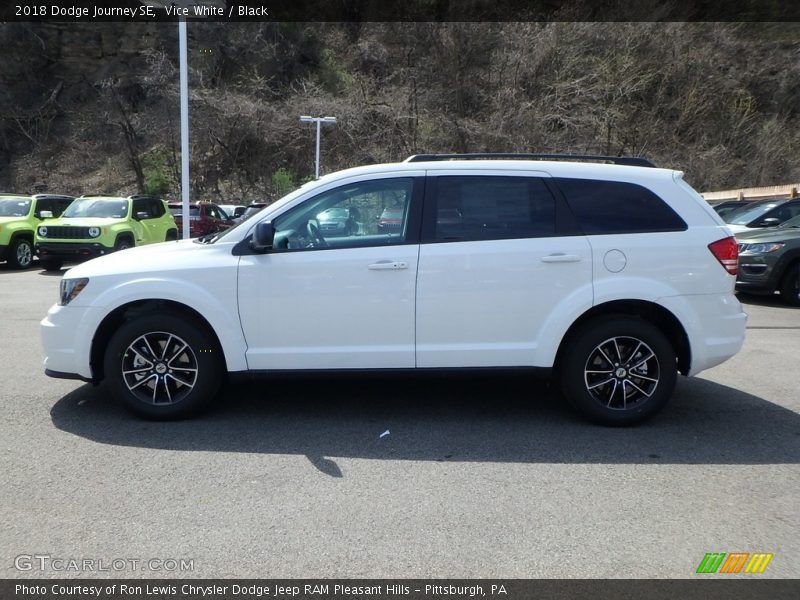 Vice White / Black 2018 Dodge Journey SE