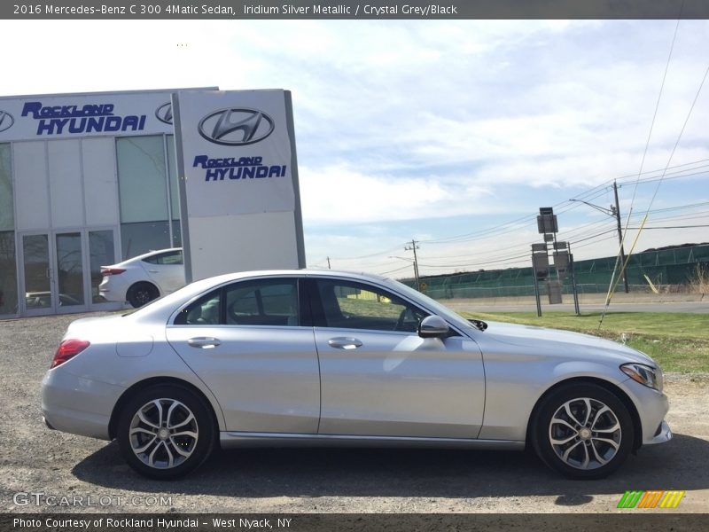 Iridium Silver Metallic / Crystal Grey/Black 2016 Mercedes-Benz C 300 4Matic Sedan