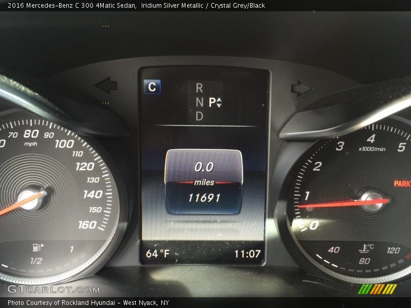 Iridium Silver Metallic / Crystal Grey/Black 2016 Mercedes-Benz C 300 4Matic Sedan