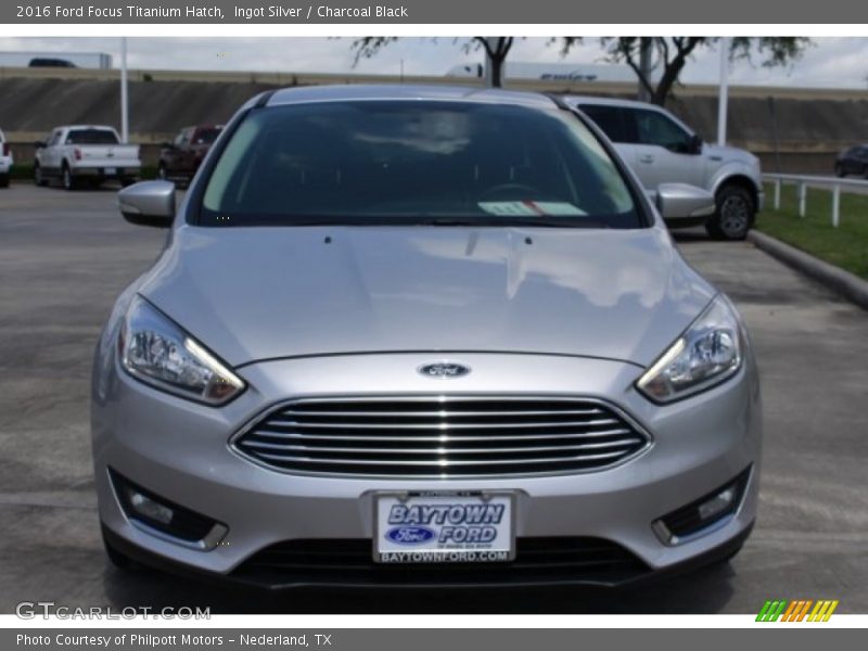 Ingot Silver / Charcoal Black 2016 Ford Focus Titanium Hatch