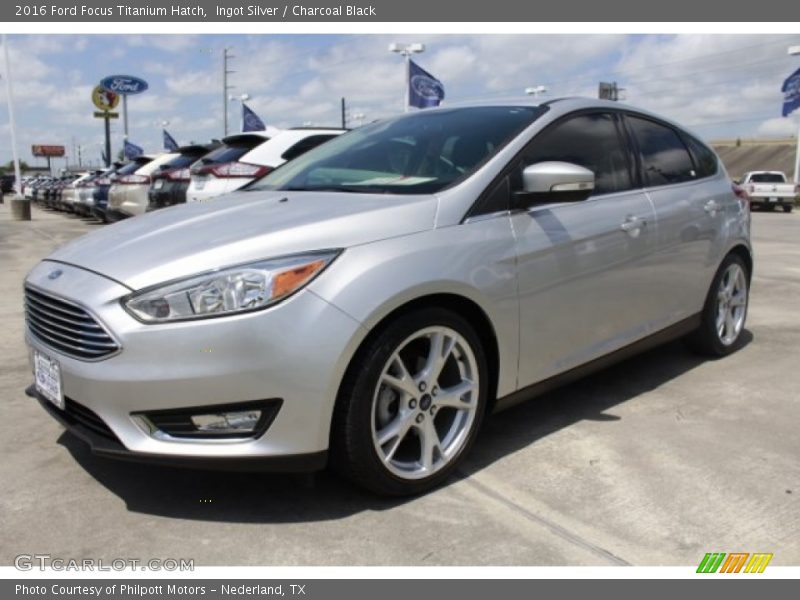 Ingot Silver / Charcoal Black 2016 Ford Focus Titanium Hatch