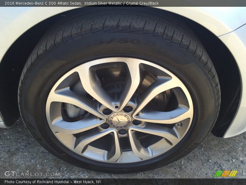 Iridium Silver Metallic / Crystal Grey/Black 2016 Mercedes-Benz C 300 4Matic Sedan