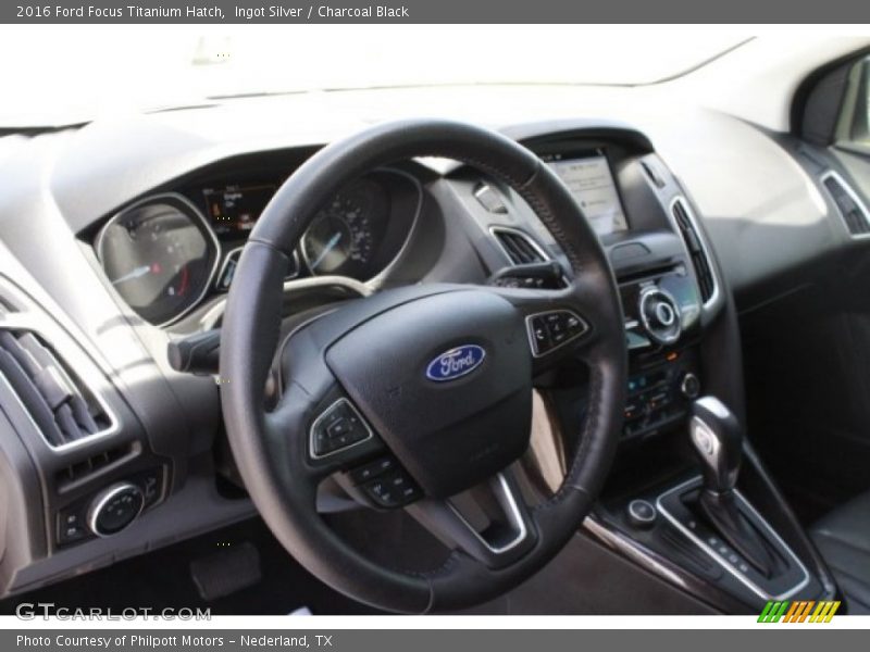 Ingot Silver / Charcoal Black 2016 Ford Focus Titanium Hatch