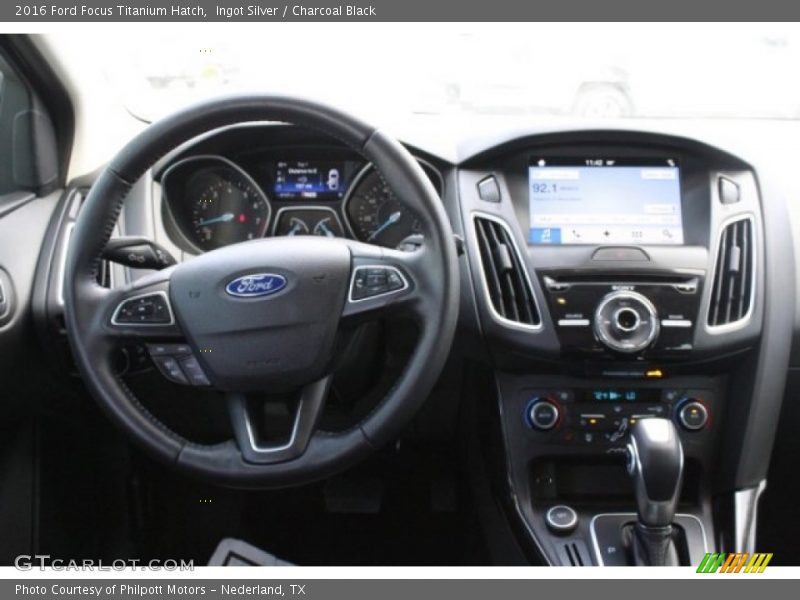 Ingot Silver / Charcoal Black 2016 Ford Focus Titanium Hatch