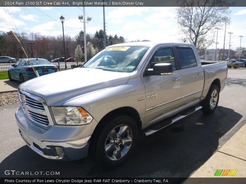 Bright Silver Metallic / Black/Diesel Gray 2014 Ram 1500 SLT Crew Cab 4x4