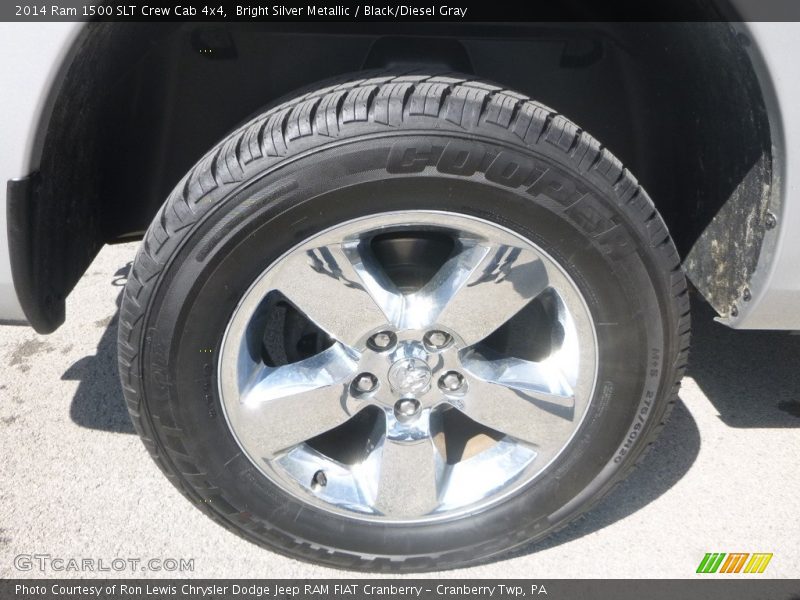 Bright Silver Metallic / Black/Diesel Gray 2014 Ram 1500 SLT Crew Cab 4x4