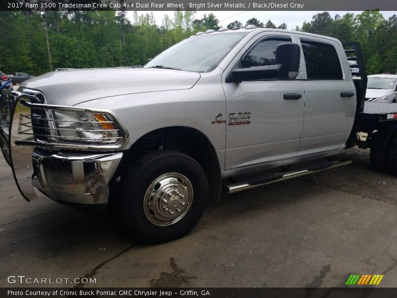 Bright Silver Metallic / Black/Diesel Gray 2017 Ram 3500 Tradesman Crew Cab 4x4 Dual Rear Wheel