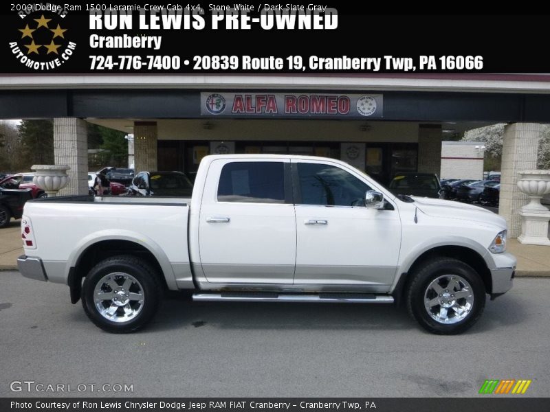 Stone White / Dark Slate Gray 2009 Dodge Ram 1500 Laramie Crew Cab 4x4