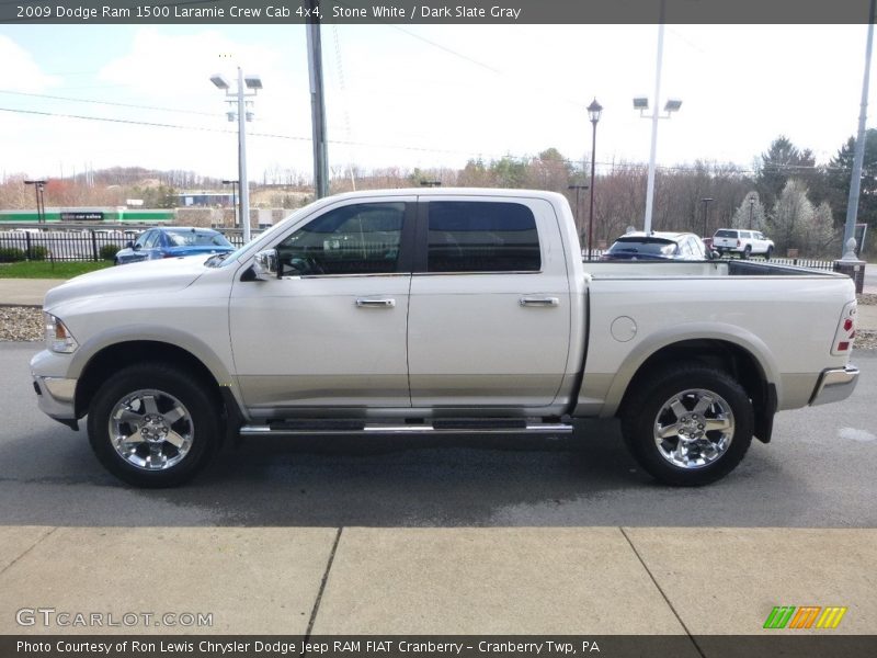 Stone White / Dark Slate Gray 2009 Dodge Ram 1500 Laramie Crew Cab 4x4