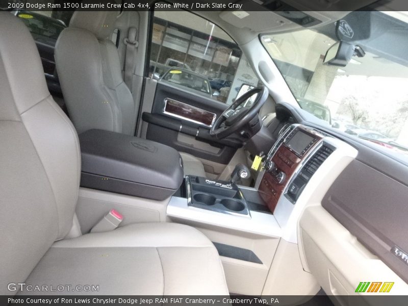 Stone White / Dark Slate Gray 2009 Dodge Ram 1500 Laramie Crew Cab 4x4