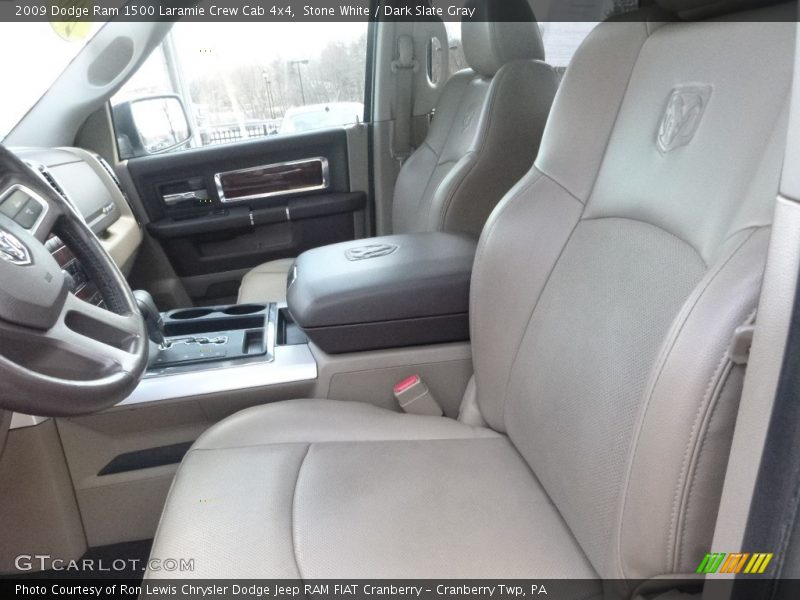 Stone White / Dark Slate Gray 2009 Dodge Ram 1500 Laramie Crew Cab 4x4