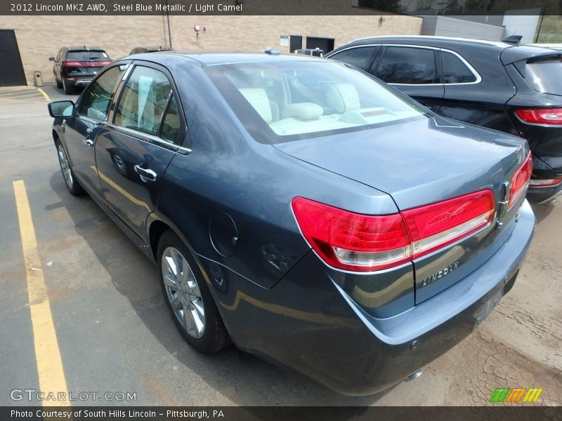 Steel Blue Metallic / Light Camel 2012 Lincoln MKZ AWD