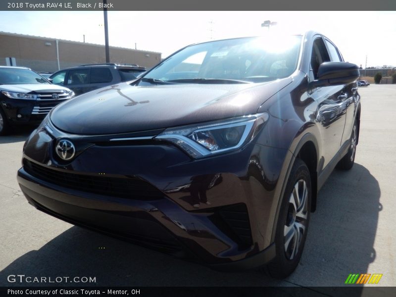 Black / Black 2018 Toyota RAV4 LE