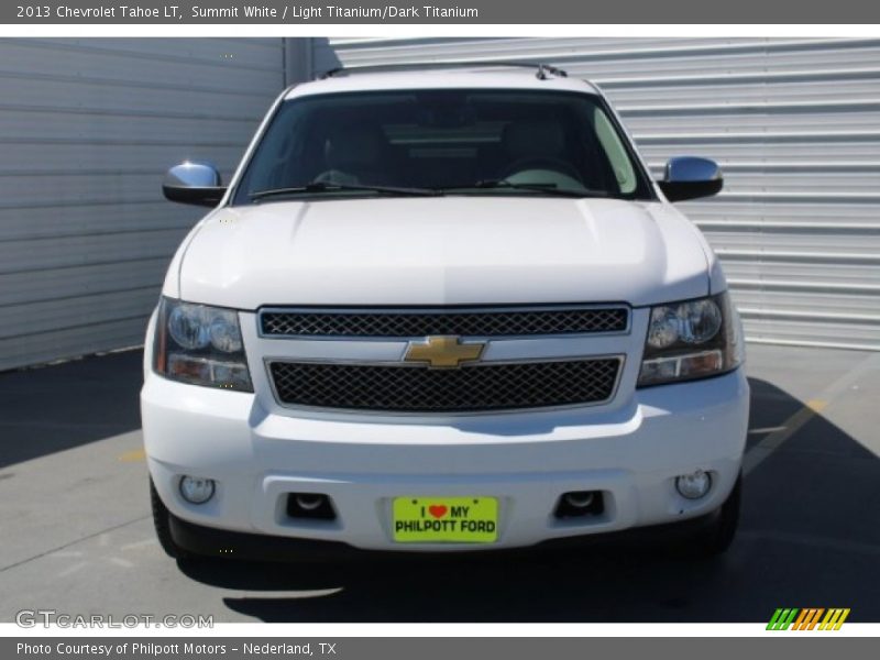 Summit White / Light Titanium/Dark Titanium 2013 Chevrolet Tahoe LT