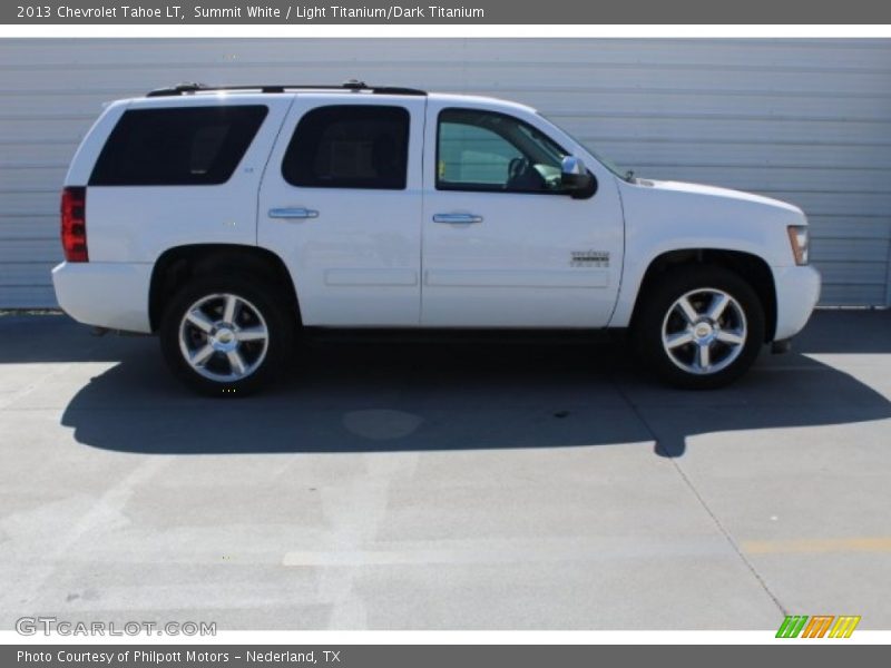 Summit White / Light Titanium/Dark Titanium 2013 Chevrolet Tahoe LT