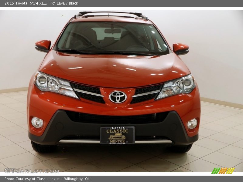 Hot Lava / Black 2015 Toyota RAV4 XLE