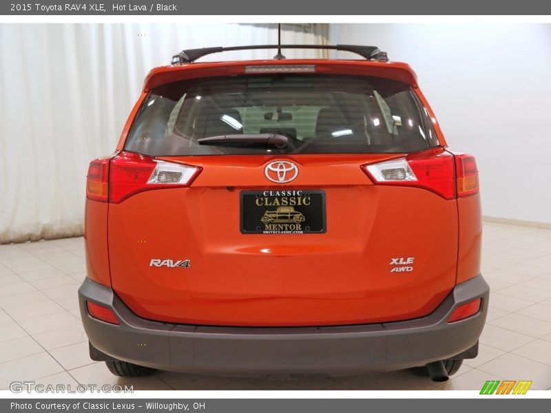 Hot Lava / Black 2015 Toyota RAV4 XLE
