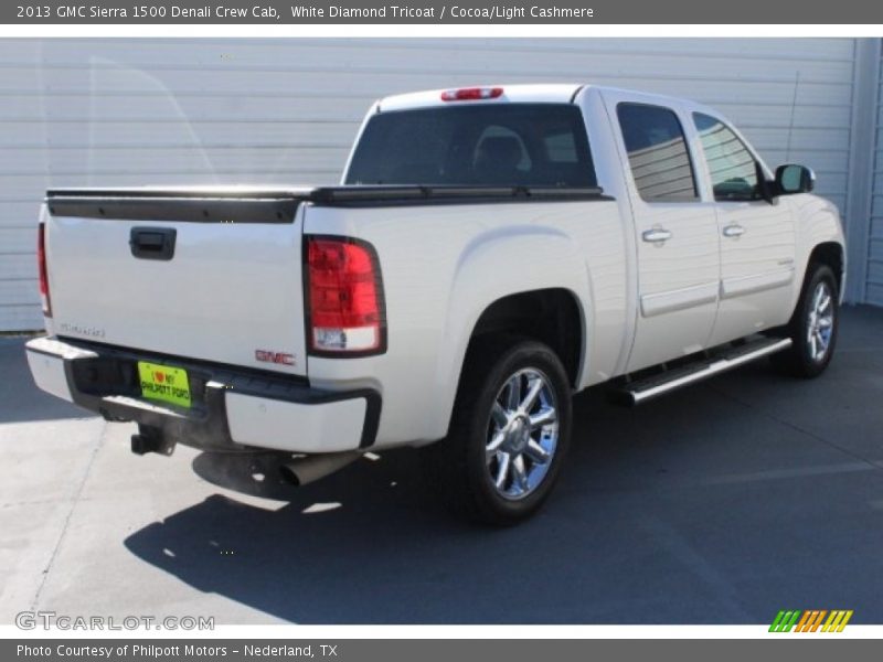 White Diamond Tricoat / Cocoa/Light Cashmere 2013 GMC Sierra 1500 Denali Crew Cab