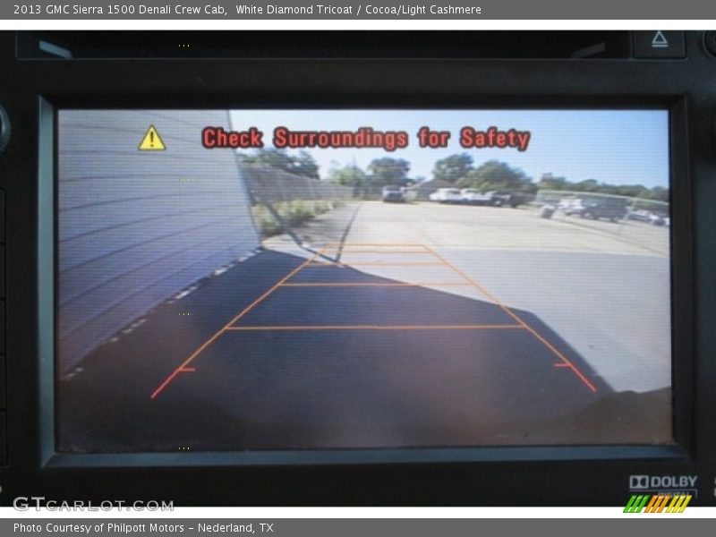 White Diamond Tricoat / Cocoa/Light Cashmere 2013 GMC Sierra 1500 Denali Crew Cab