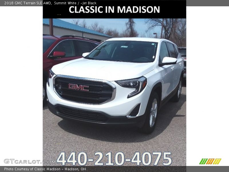 Summit White / ­Jet Black 2018 GMC Terrain SLE AWD