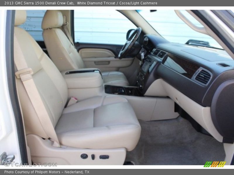 White Diamond Tricoat / Cocoa/Light Cashmere 2013 GMC Sierra 1500 Denali Crew Cab