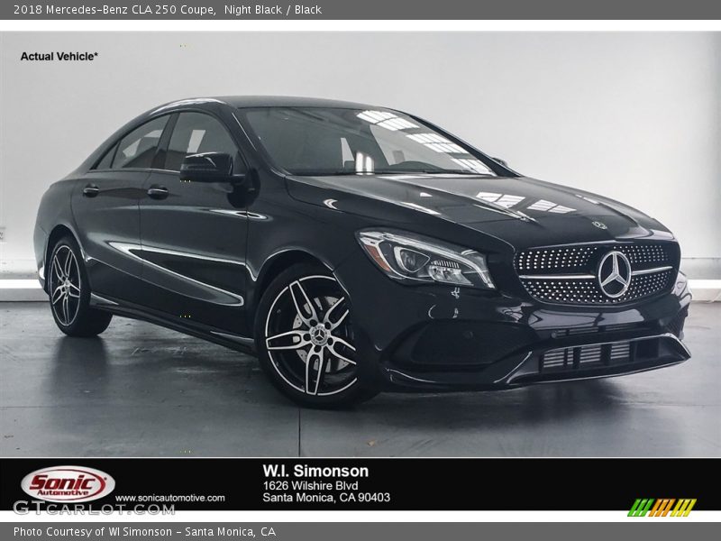 Night Black / Black 2018 Mercedes-Benz CLA 250 Coupe