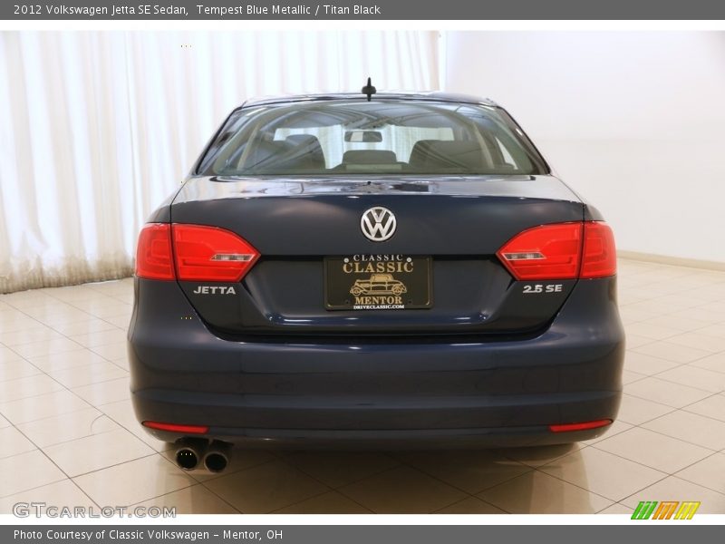 Tempest Blue Metallic / Titan Black 2012 Volkswagen Jetta SE Sedan