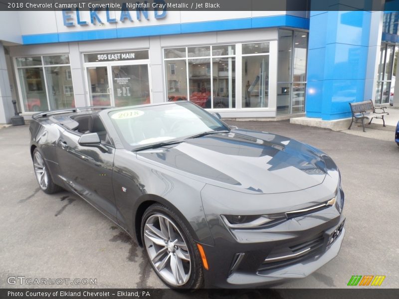 Nightfall Gray Metallic / Jet Black 2018 Chevrolet Camaro LT Convertible