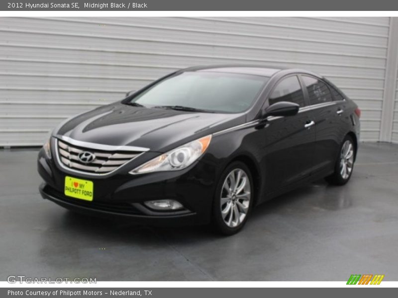 Midnight Black / Black 2012 Hyundai Sonata SE