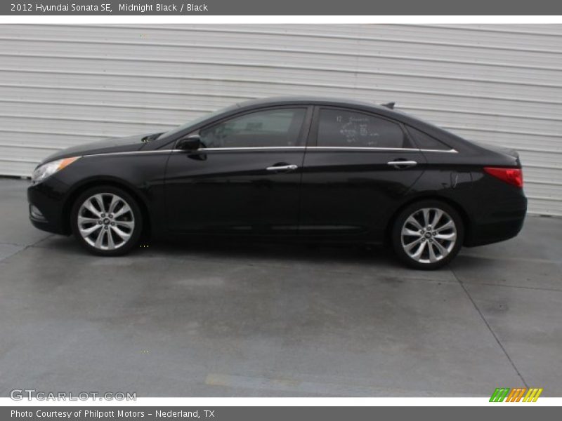 Midnight Black / Black 2012 Hyundai Sonata SE