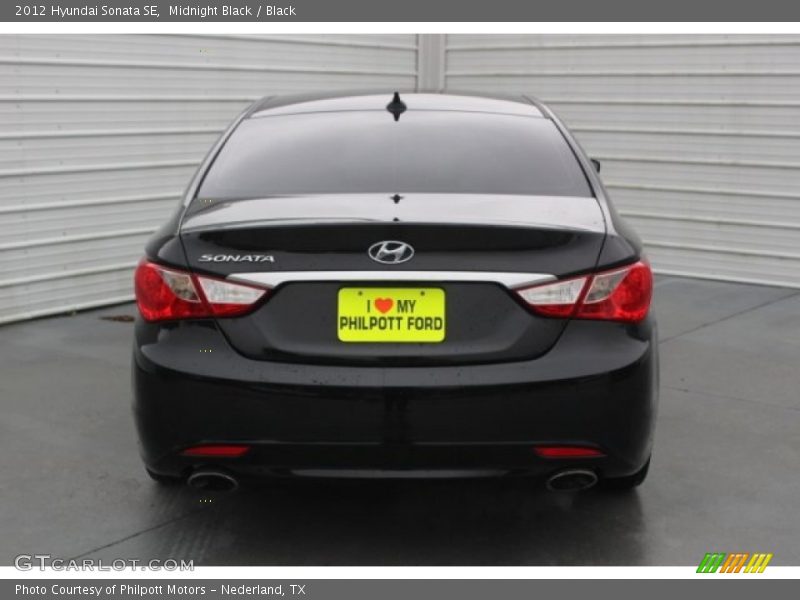 Midnight Black / Black 2012 Hyundai Sonata SE