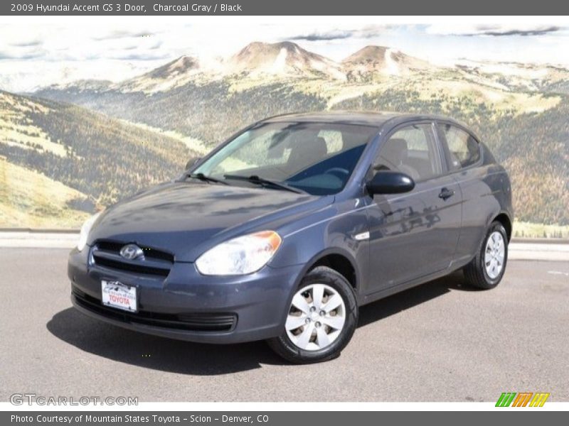 Charcoal Gray / Black 2009 Hyundai Accent GS 3 Door