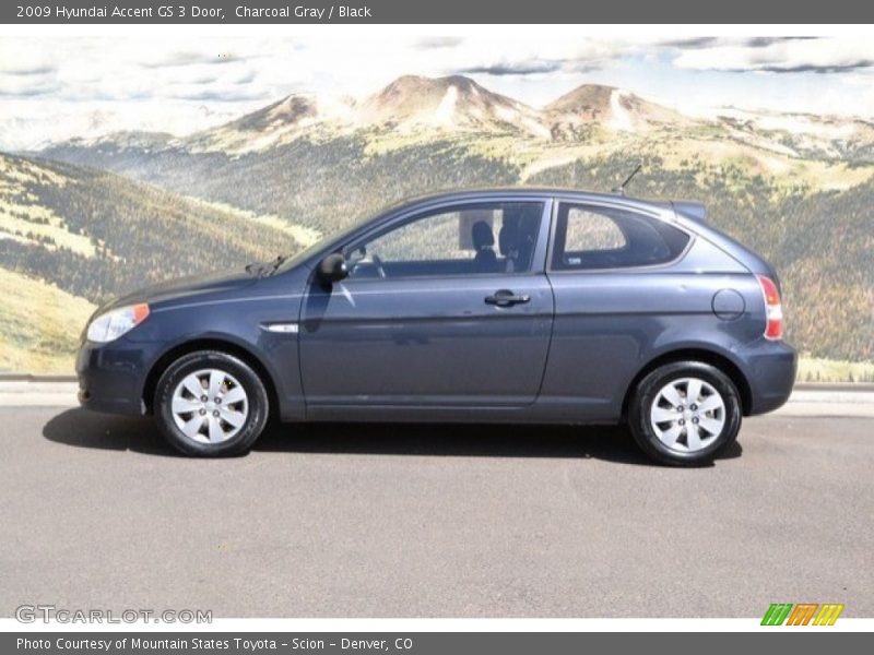 Charcoal Gray / Black 2009 Hyundai Accent GS 3 Door