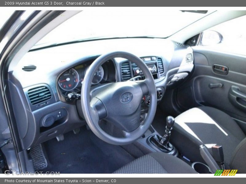 Charcoal Gray / Black 2009 Hyundai Accent GS 3 Door