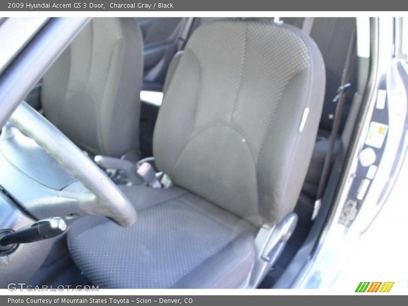 Charcoal Gray / Black 2009 Hyundai Accent GS 3 Door