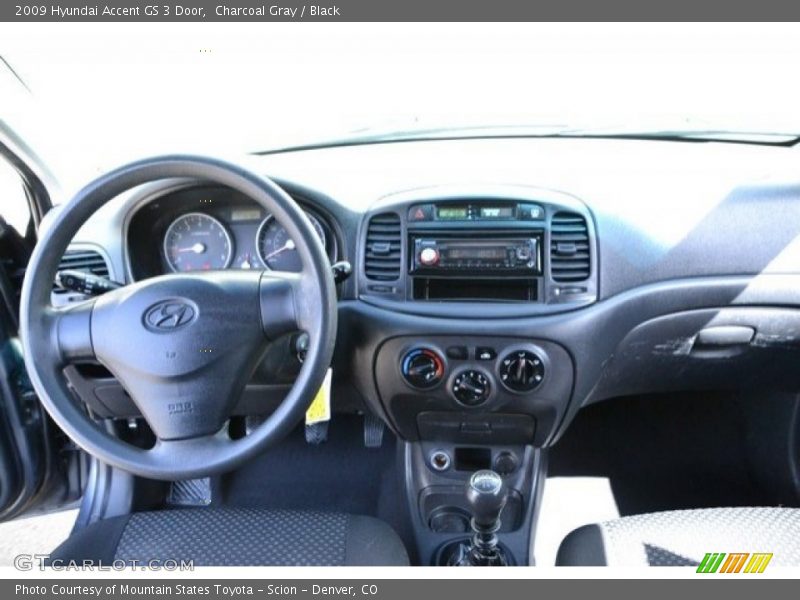 Charcoal Gray / Black 2009 Hyundai Accent GS 3 Door